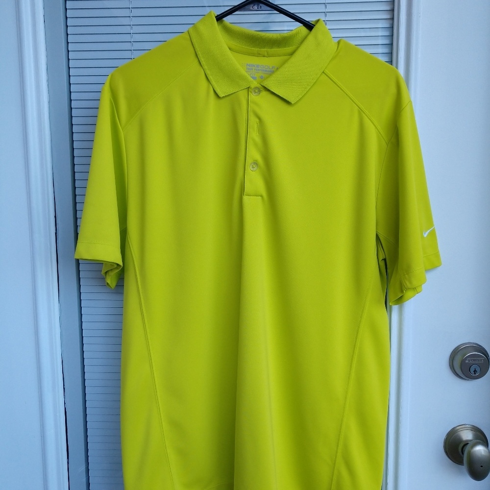 Nike Golf Polo, M, Neon Green